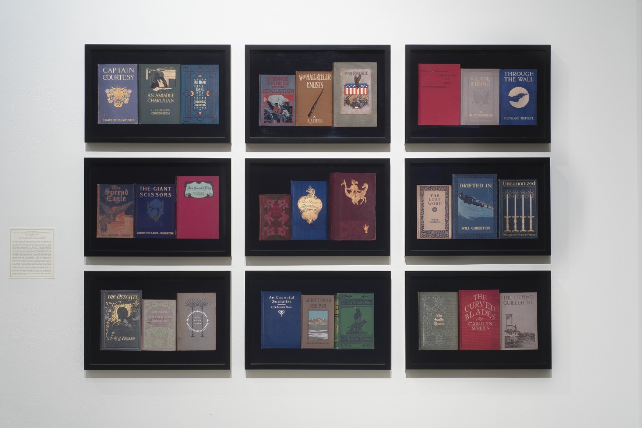Figure 11. Nina Katchadourian, Once Upon a Time in Delaware/In Search of the Perfect Book from the Sorted Books project (2012). Each image: 13 1/2x20” framed. C-Prints. Photo: Robert Weydemeyer.