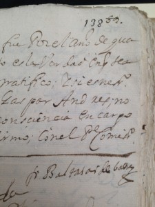 Image 8.  Renumbering of folios in the Inquisition files of the national archive of Mexico, in AGN, Inquisición 435 (taken by the author in 2015).